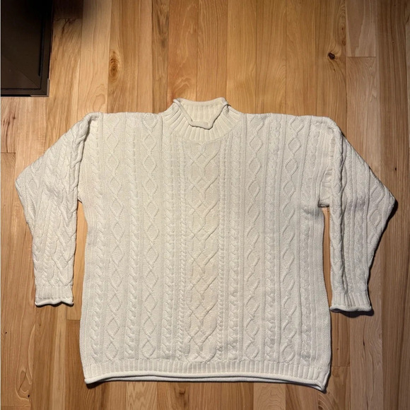 Vintage 100% Baumwolle  Cable Knit Sweater​ - Picture 1 of 5